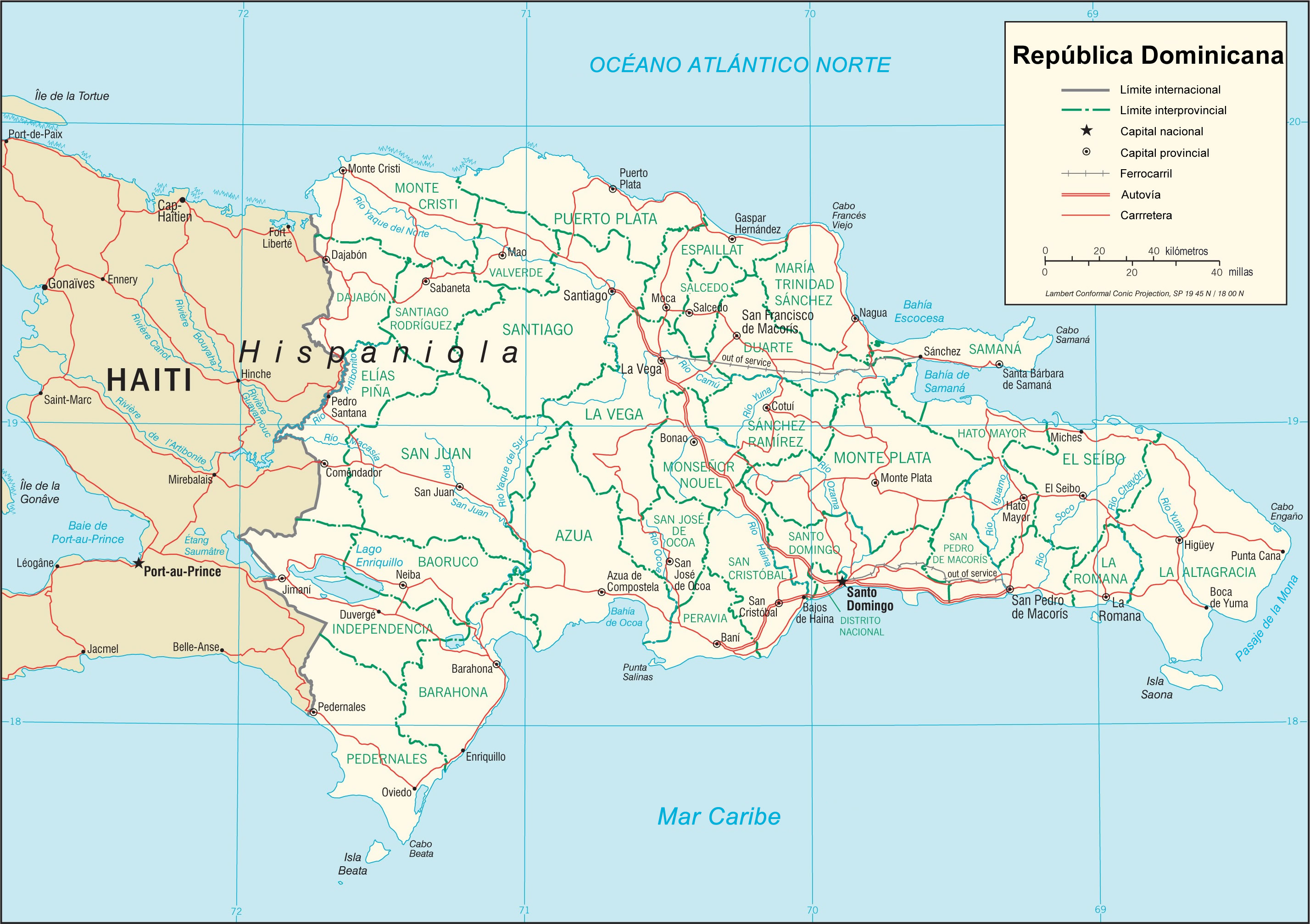 Haiti Y Republica Dominicana Mapa Mapa De Republica Dominicana Y
